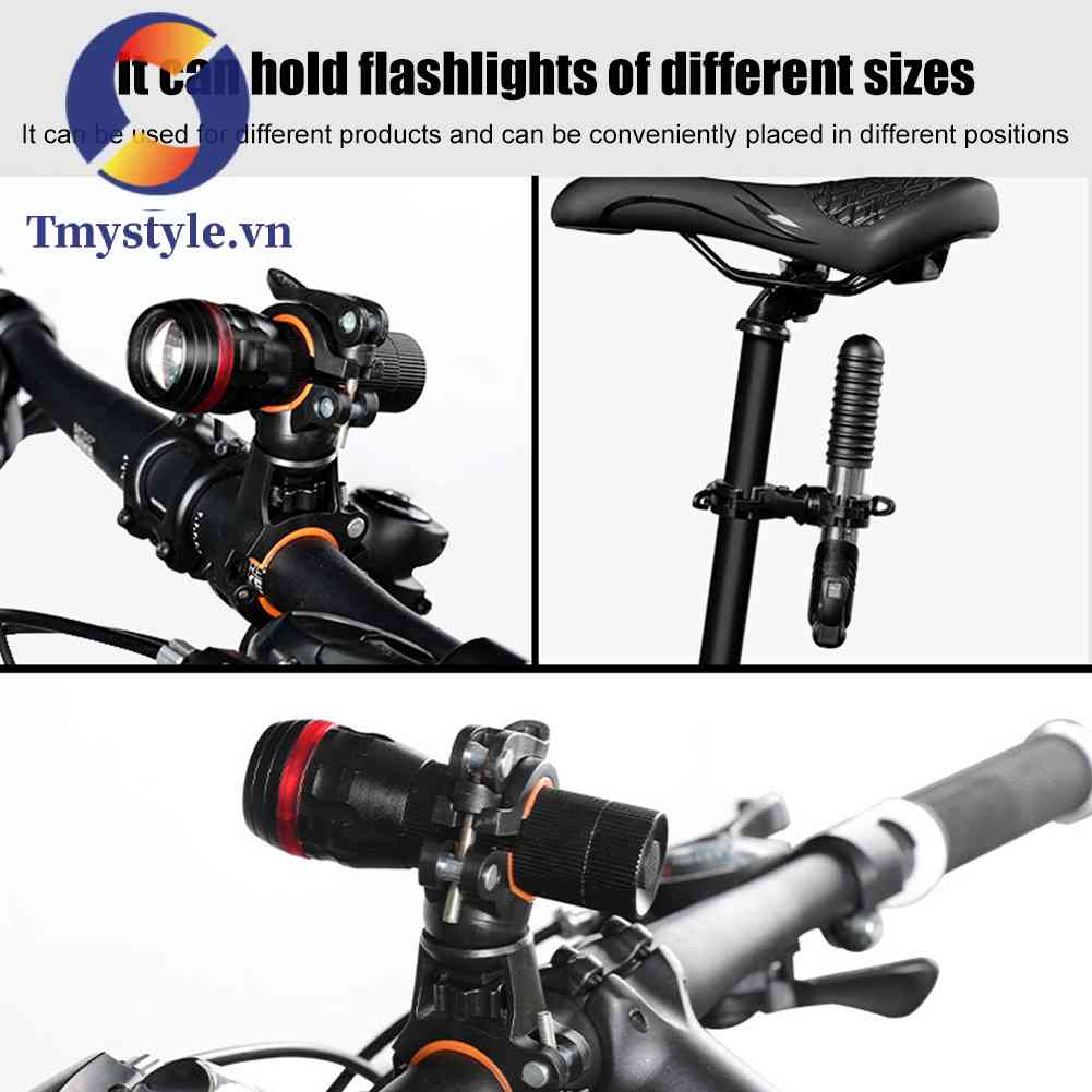 Giá Đỡ Đèn Pin Xoay 360 Độ Gắn Phía Trước Xe Đạp