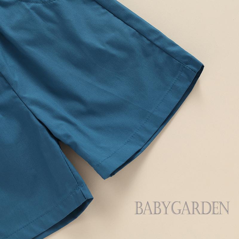 Set Áo Sơ Mi Ngắn Tay In Hình Khủng Long Dễ Thương + Quần Short Thời Trang Đi Biển Cho Bé Trai 1-5 Tuổi