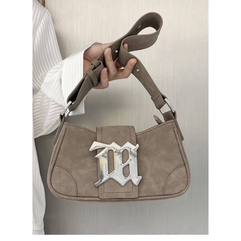 Túi Xách Đeo Vai / Kẹp Nách Chất Liệu Da Lộn 2K Phong Cách Retro Dành Cho Nữ