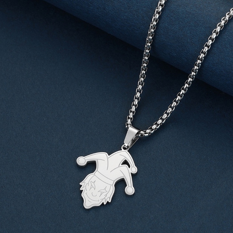 Vòng cổ Mặt Chú Hề Bằng Thép Không Gỉ Phong Cách Hip Hop Thời Trang Cho Nam