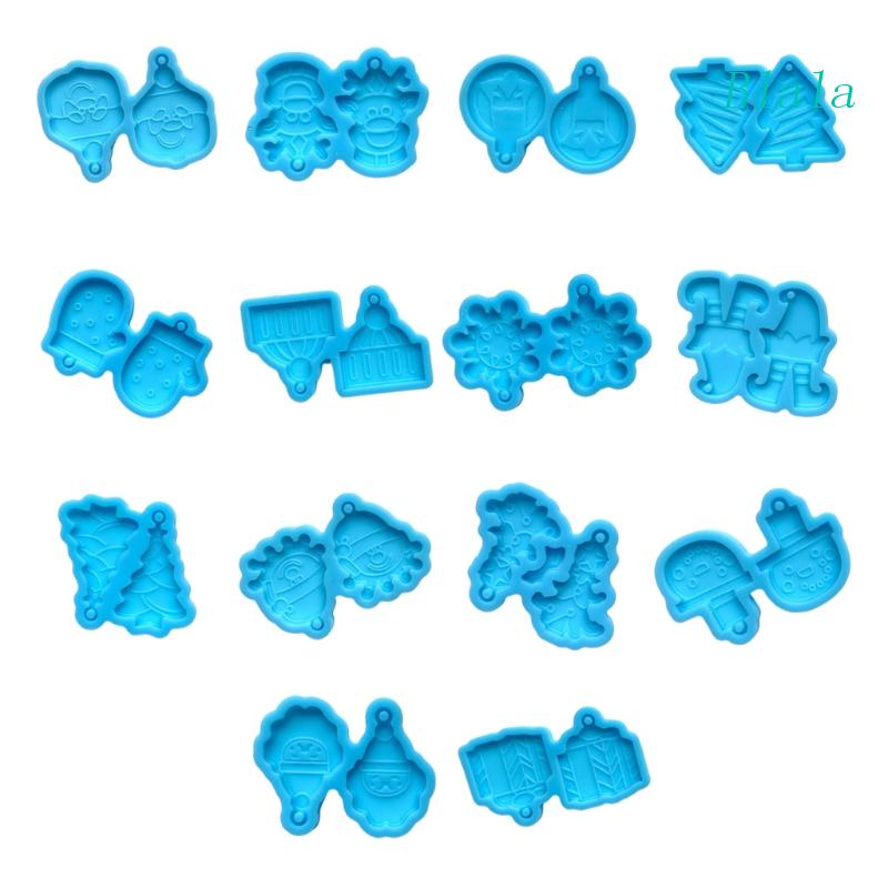 Khuôn Silicone Làm Mặt Trang Sức Hình Ngôi Nhà / Người Tuyết / Cây Thông Giáng Sinh