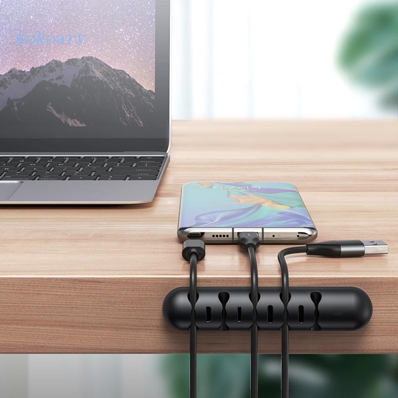 Giá Đỡ Kẹp Dây Cáp Sạc USB Để Bàn Tiện Dụng