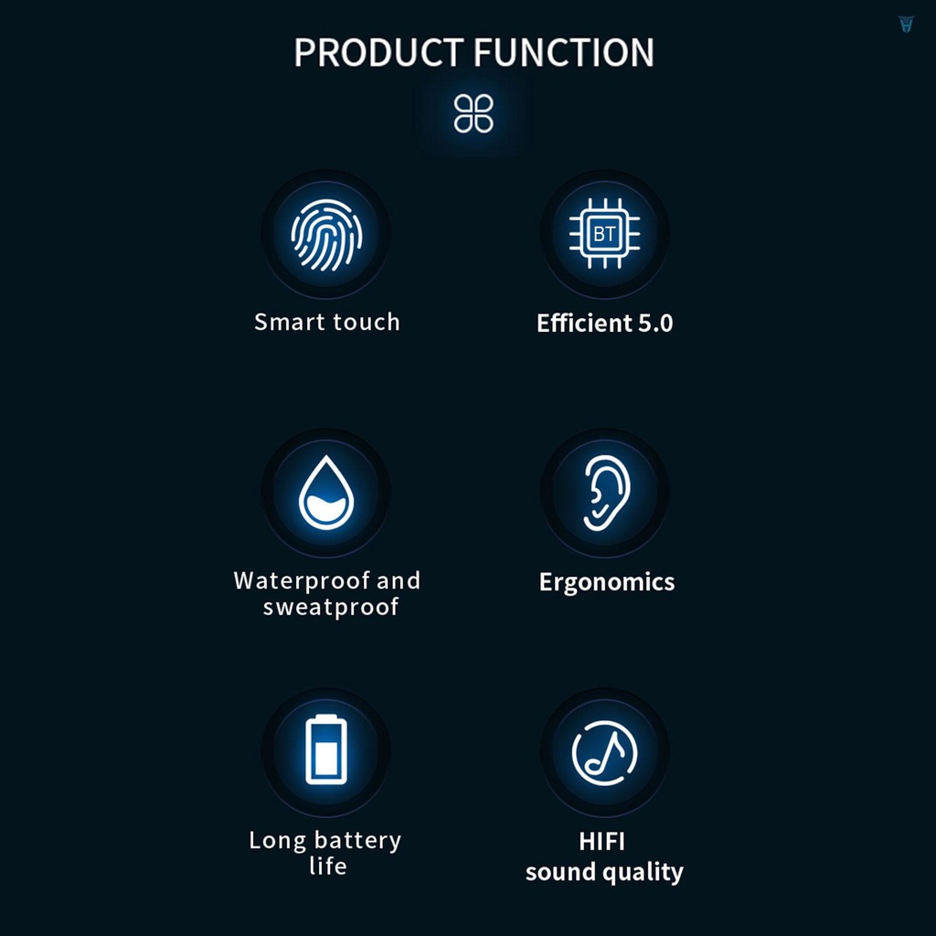 Tai Nghe Bluetooth 5.0 Không Dây Mini Chống Nước Điều Khiển Cảm Ứng Giảm Tiếng Ồn LB-20