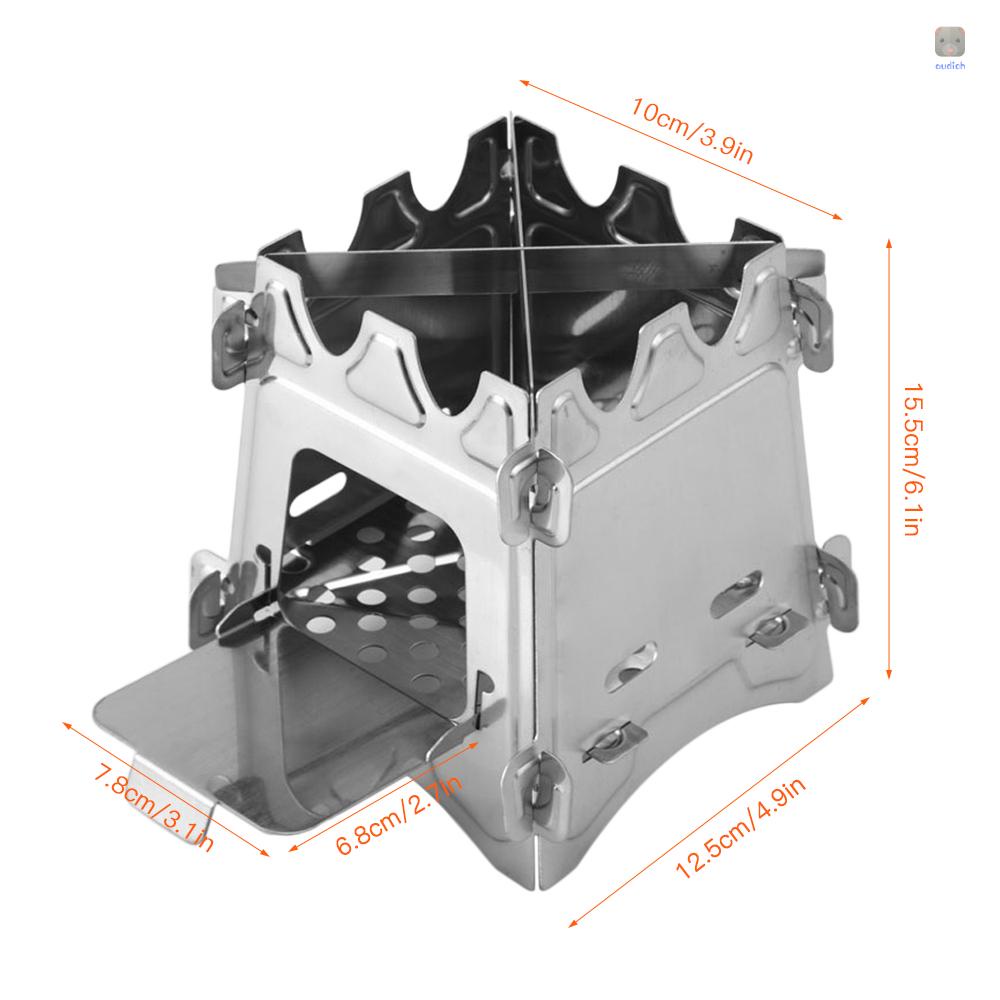 Bếp Lò Bằng Thép Không Gỉ Có Thể Gấp Lại Để Đi Cắm Trại Tiện Dụng