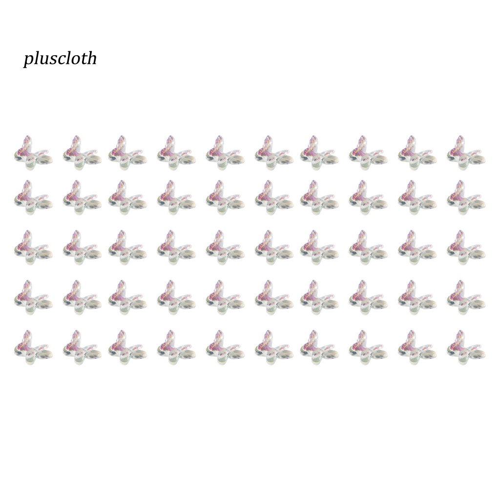 1 Túi Phụ Kiện Trang Trí Móng Tay Hình Bướm 3D Nhiều Màu Sắc