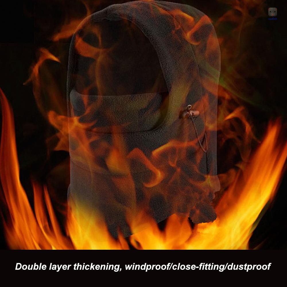 Mũ Trùm Mặt Bằng Lông Cừu Dày Dặn Chống Gió Giữ Ấm Mùa Đông