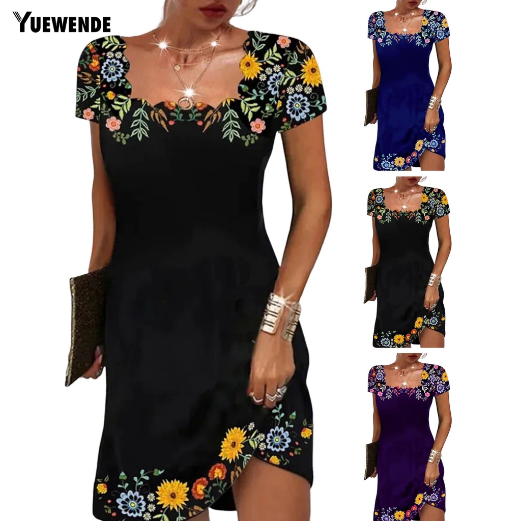 Ym.b Đầm Tay Ngắn Cho Ngày Lễ