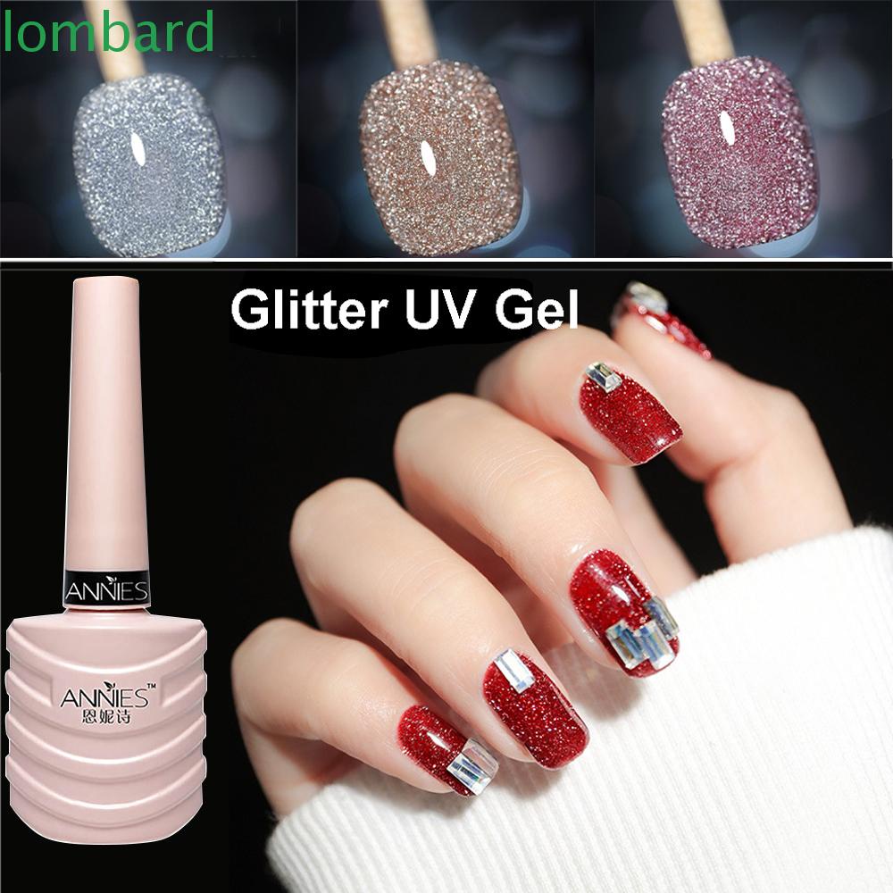 Gel Sơn Móng Tay Kim Tuyến Lấp Lánh Lâu Trôi Không Độc Hại 12 Màu Tùy Chọn