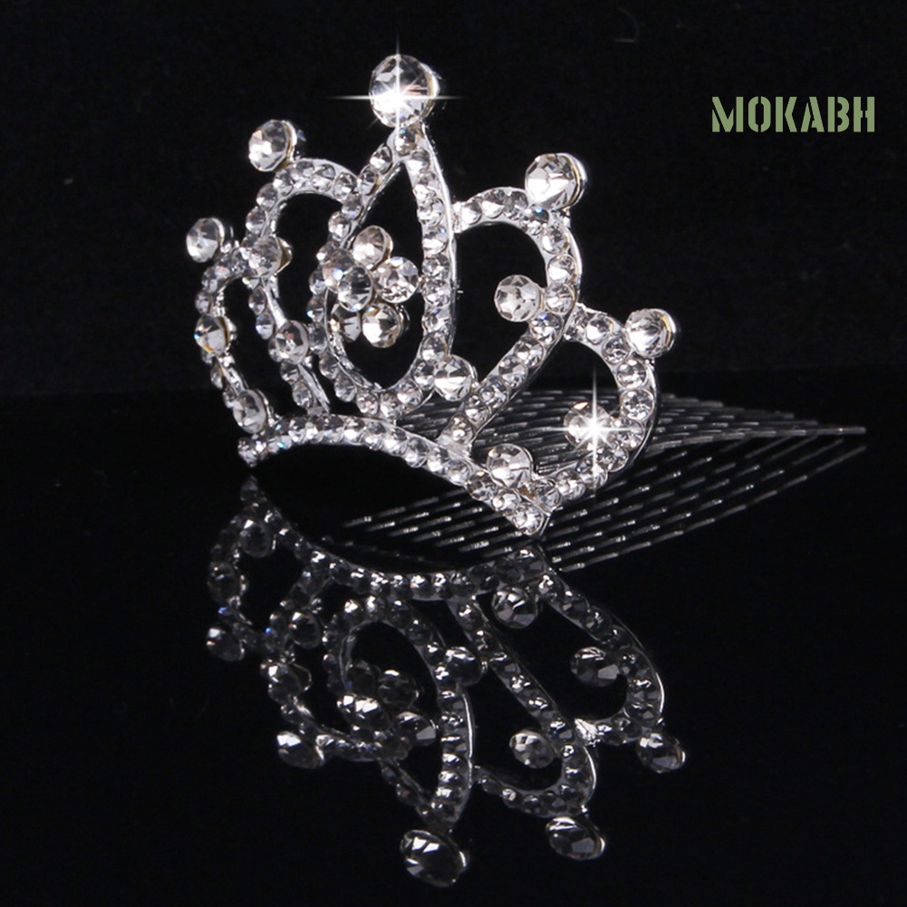 Cài Tóc Hình Vương Miện Có Đính Đá Hợp Thời Trang Cho Bé Gái