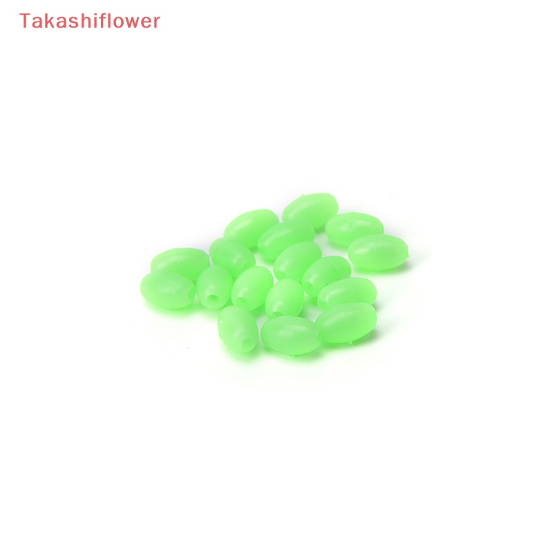 Set 100 Hạt Cườm Mềm Phát Sáng Hình Oval Kích Thước 5mm / 8mm / 10mm