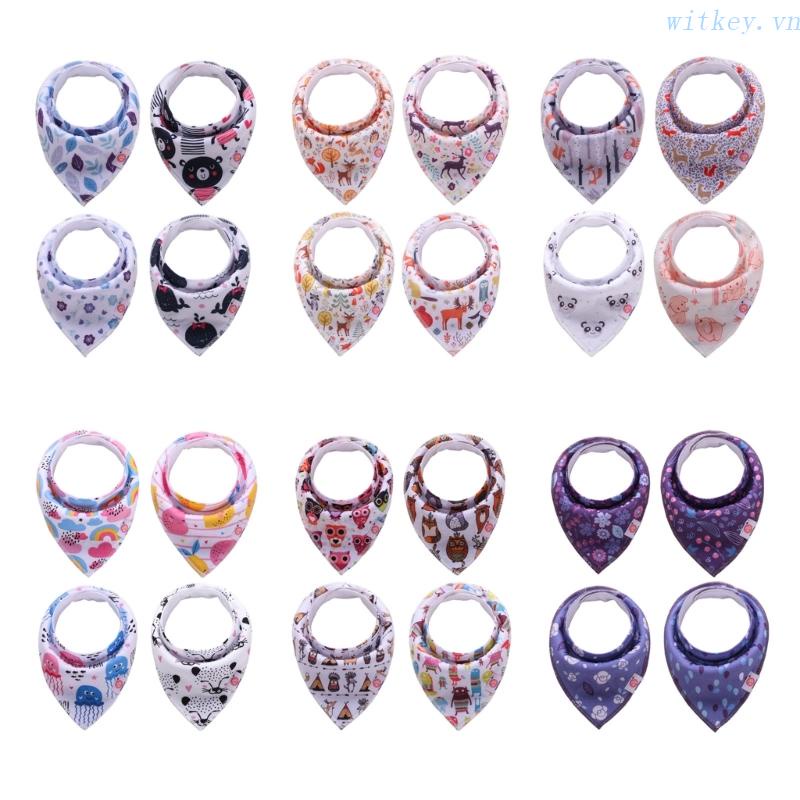 Yếm Ăn Vải Cotton Thấm Hút Tốt Thân Thiện Với Làn Da Em Bé Dễ Thương