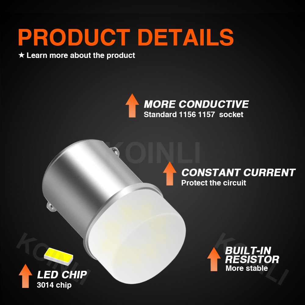 Đèn Led Phanh / Xi Nhan 7 Màu 12V 24V Cho Xe Tải 1156 1157 9SMD 3014 BA15S P21W BAY15D P21 / 5W