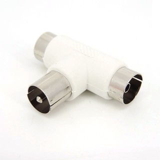 Bộ chia cáp đồng trục tv type t 2 chiều sang 2 jack cắm