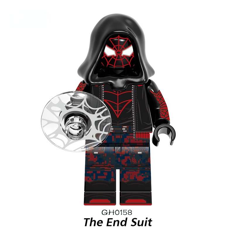 Mô Hình Nhân Vật Siêu Anh Hùng The End Purple Reign Miles Morales 2099 Crimson Cowl