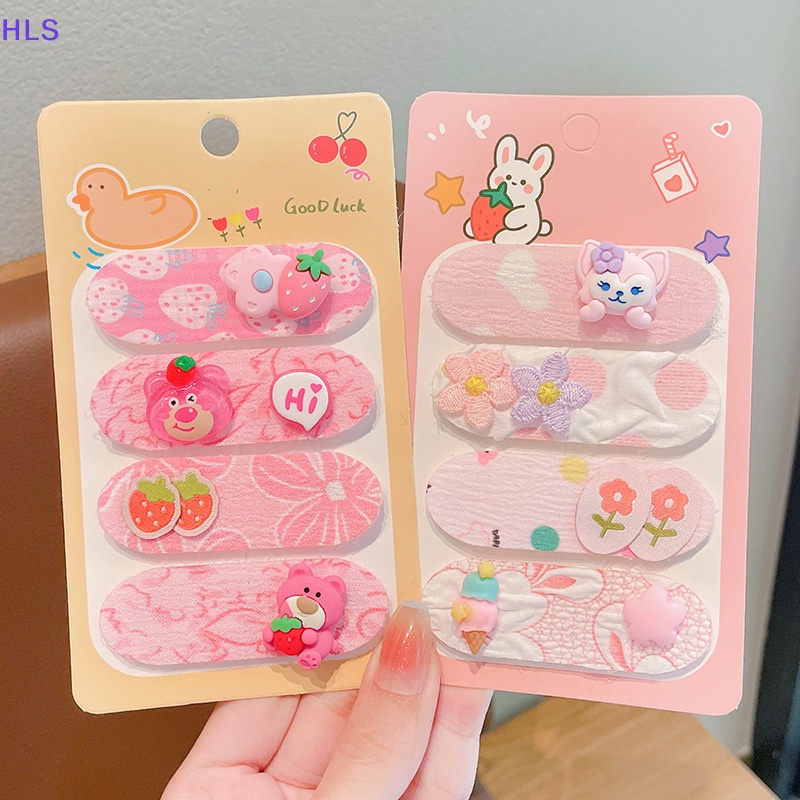 Set 4 Kẹp Tóc Hoạt Hình Xinh Xắn Cho Bé Gái