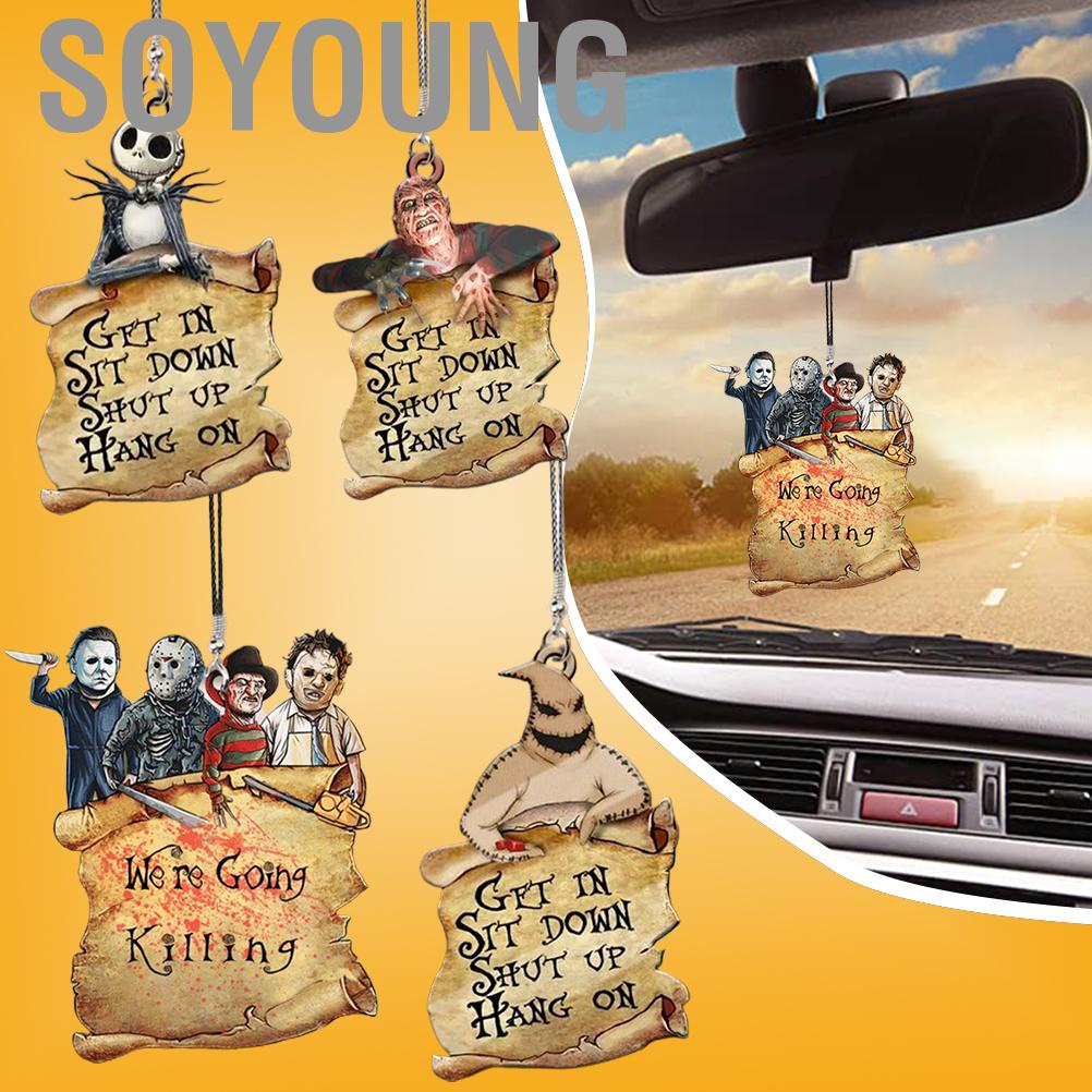 Soyoung [Yue Xinghui] (Processed Intellectual Property) 1PCS Halloween Horror Dwarf Pendant Car Rearview Mirror Acrylic 15