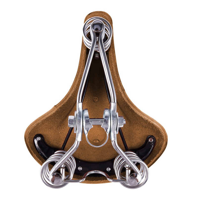 Yên Xe Đạp Leo Núi Bằng Da Mềm Mại Màu Nâu Phong Cách Vintage