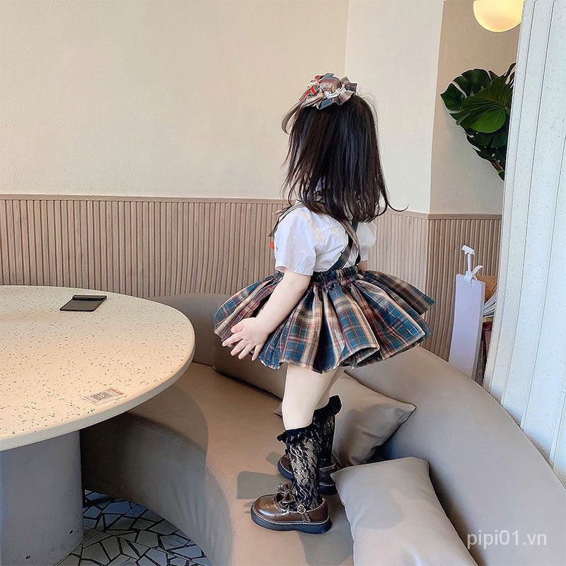 Bộ Áo Và Chân Váy Phong Cách Preppy Thời Trang 2023 Cho Bé Gái cxb Pici01.vn5.18
