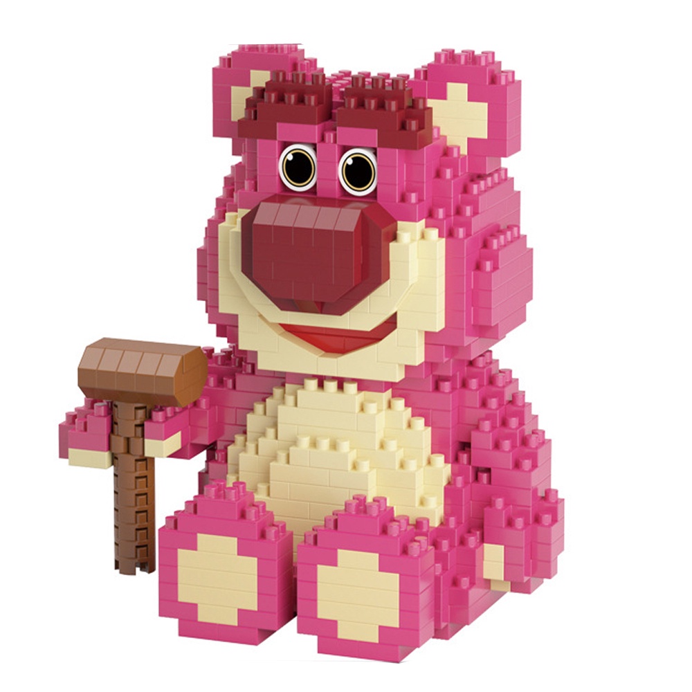 Đồ Chơi Mô Hình Lắp ráp 3D Hoạt Hình Gấu Lotso cho bé, Đồ chơi lắp ráp đáng yêu cho bé Nhà cá - E101