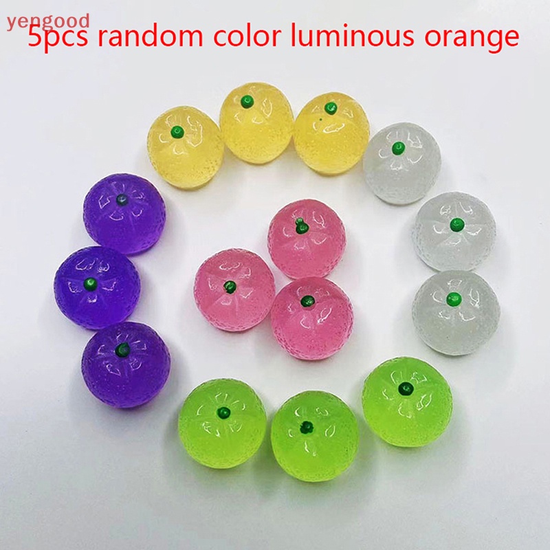 Set 5 Quả Cam Mini Bằng Nhựa Phát Quang Dùng Để Trang Trí