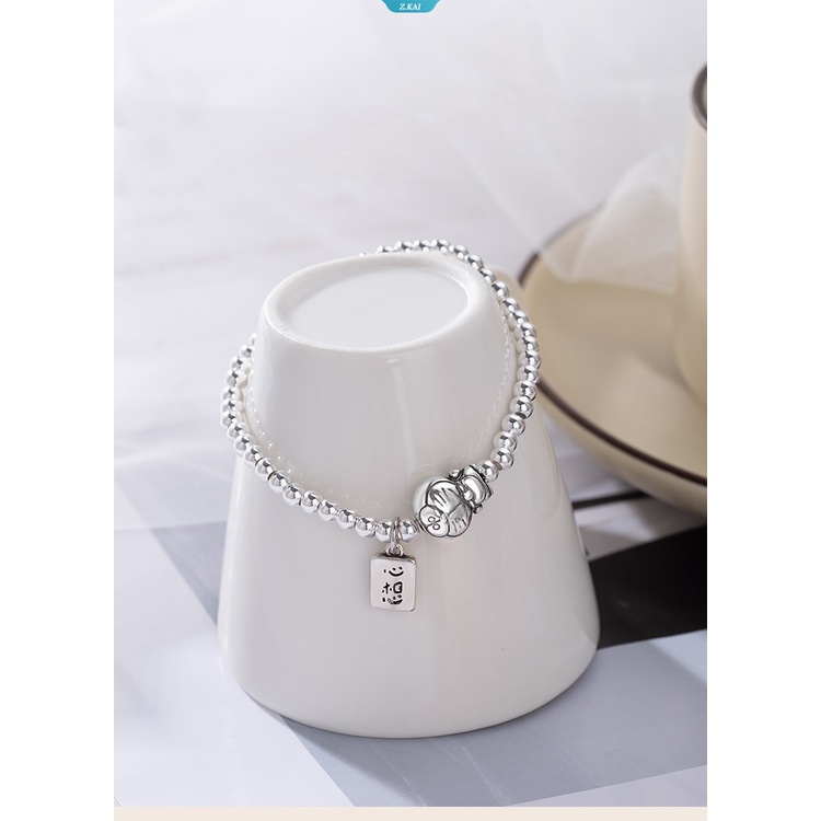 Vòng Tay Dây Xích Mặt Búp Bê Hoạt Hình Doraemon 3D Thủ Công Cổ Điển Tinh Tế Cho Nữ