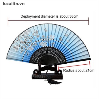 Quạt Xếp Bằng Lụa Phong Cách Trung Hoa Cổ Điển