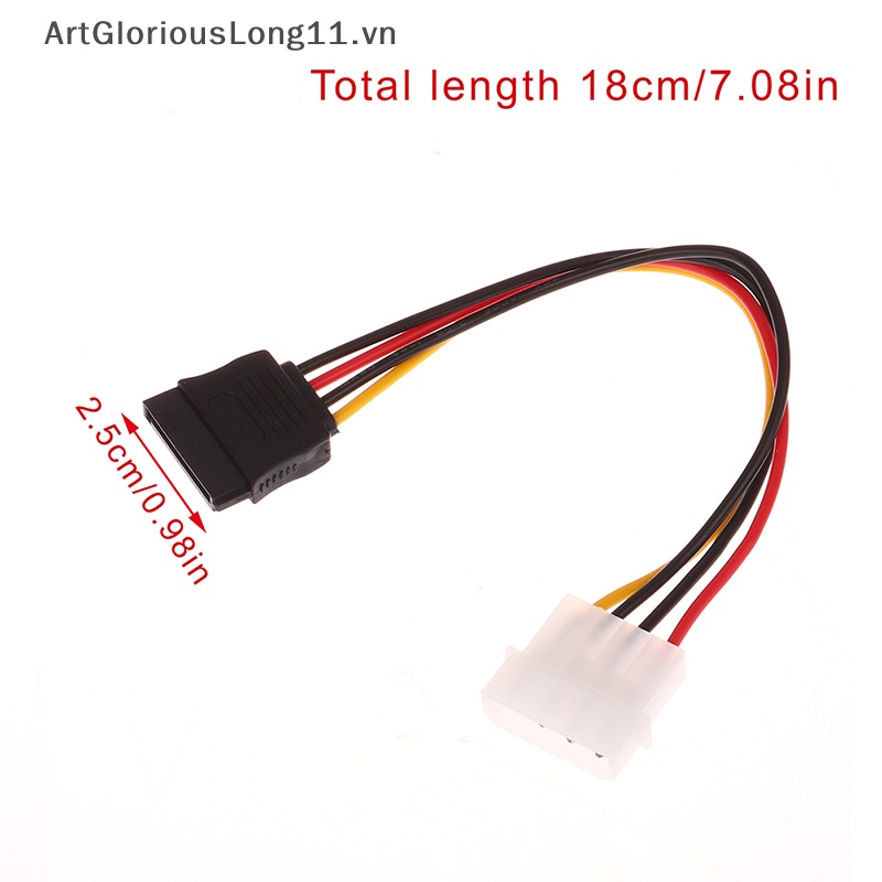 Dây Cáp Nối Dài Chuyển Đổi Giao Diện HDD 4 Pin Sang 15 Pin SATA Chuyên Dụng