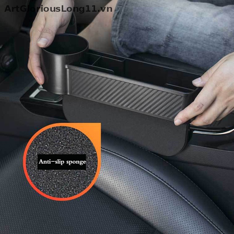 Hộp Đựng Vật Dụng Kẽ Hở Ghế Ngồi Xe Hơi Màu Đen