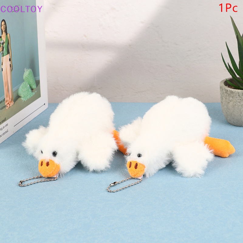 Móc Khóa Hình Ngỗng Trắng Nhồi Bông Hoạt Hình Dễ Thương