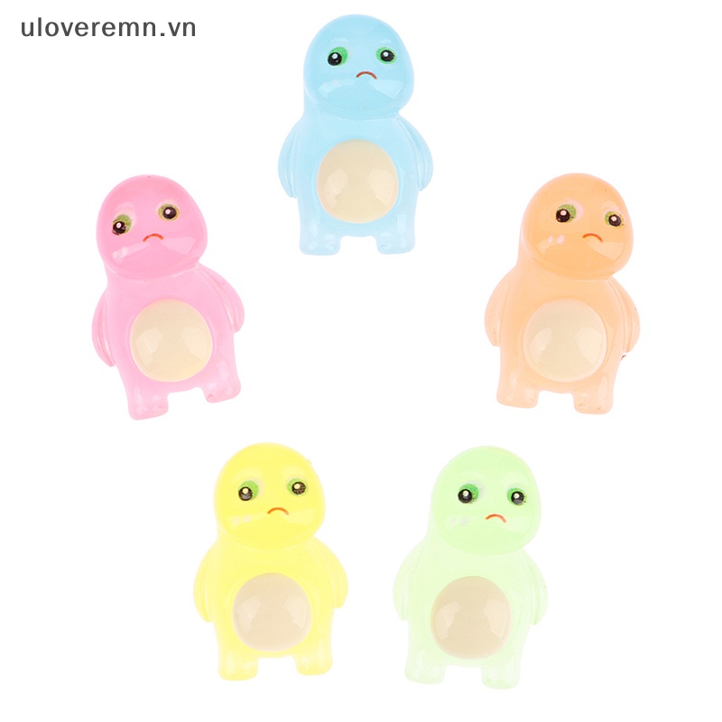 Set 10 Phụ Kiện Kẹp Tóc Điện Thoại Họa Tiết Hoạt Hình Anime Màu Dạ Quang Diy