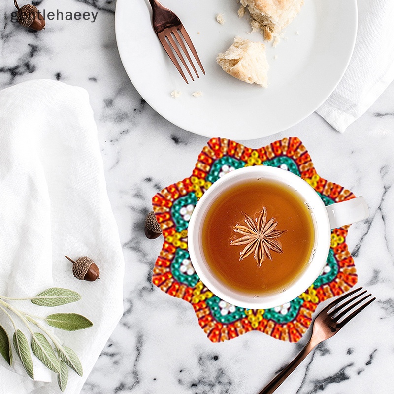 Gent Bộ 6 Miếng Lót Ly Kim Cương Nghệ Thuật DIY