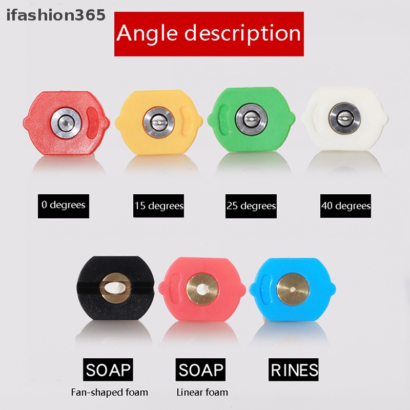 Đầu Nối Xoay Nhanh 1 / 4 &quot;ifashion365 Với 5 Đầu Nối Bằng Đồng Áp Suất Cao Rửa Xe Hơi