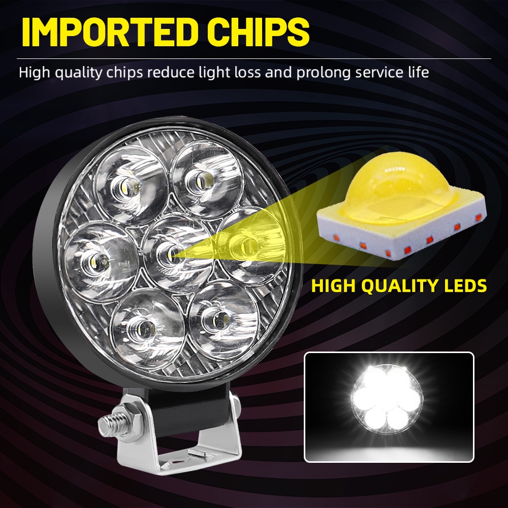 2.5 inch  LED Spotlight  việc ánh sáng 12V tự động ánh sáng đèn sương mù off road 4x4 LED máy kéo cho xe tải ATV