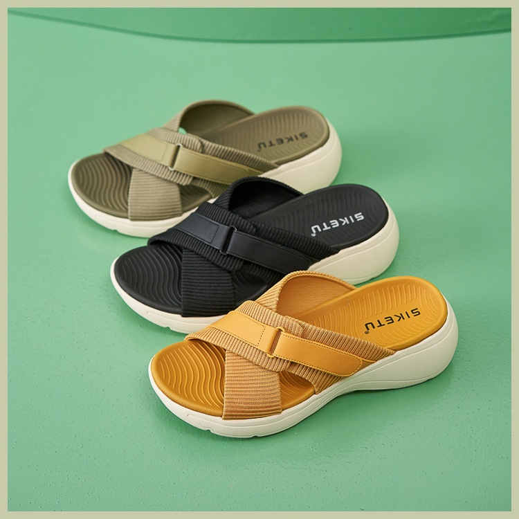 Giày Sandal Đế Xuồng Dày Dặn Siêu Nhẹ Thoải Mái Chống Trượt