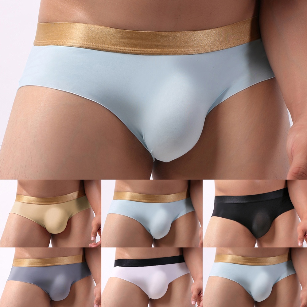 Sleek Quần Lót Lụa Lạnh Chữ U Dáng Ôm Co Giãn Thiết Kế Gợi Cảm Cho Nam