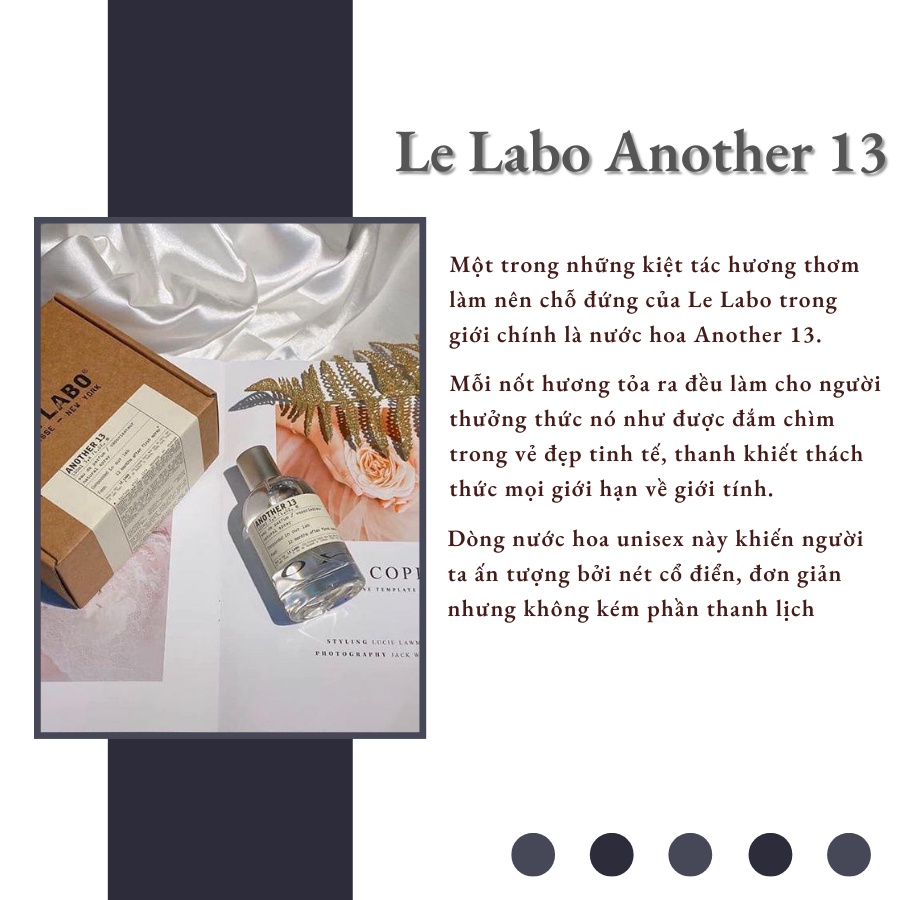 Nước hoa chiết nam nữ Le Labo Another 13 mini chính hãng 10ml, dầu thơm giá rẻ - Delimaperfume