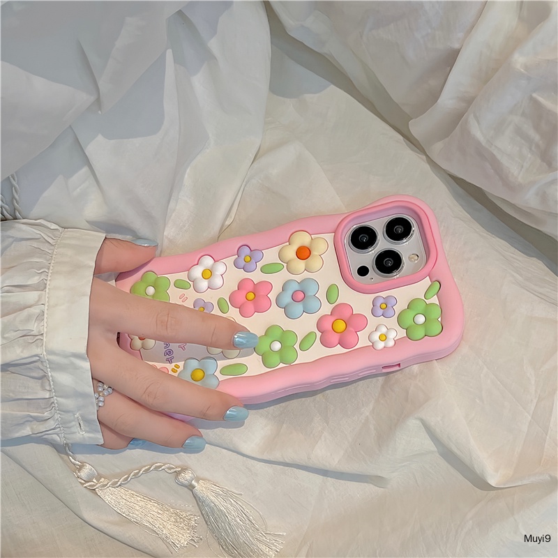 Ốp Điện Thoại Silicon Dẻo Họa Tiết Hoa Nhiều Màu Xinh Xắn Cho IPhone14ProMax 13ProMax IP12 Pro MAX / i11 IPhone14 / 13Pro