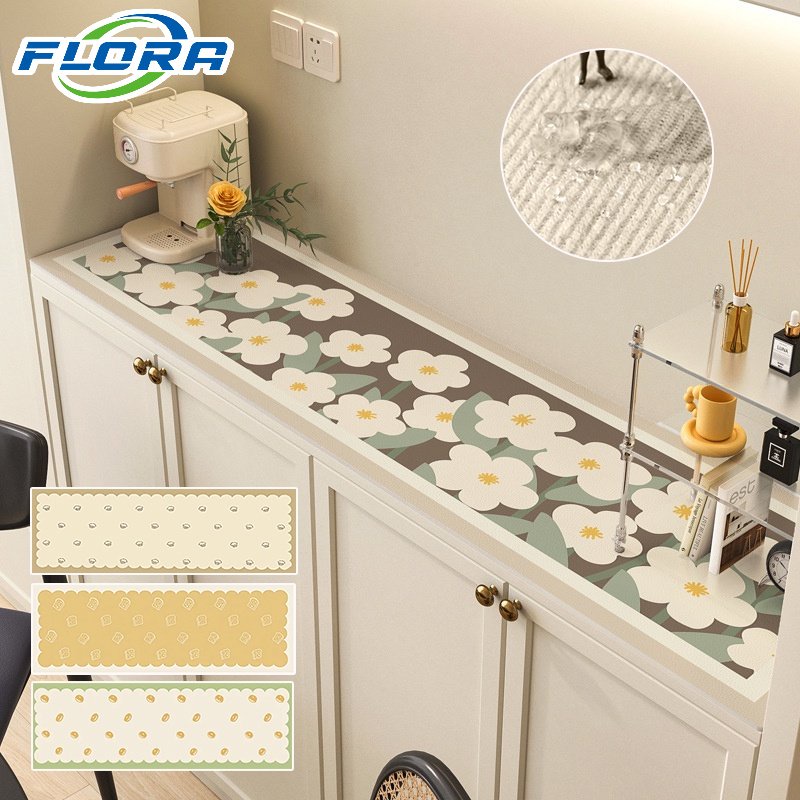 Thảm Lót Tủ Họa Tiết Hoa Chống Trượt Trang Trí Phòng Khách / Bàn Cà Phê / Làm Quà Tặng Ngày Của Mẹ
