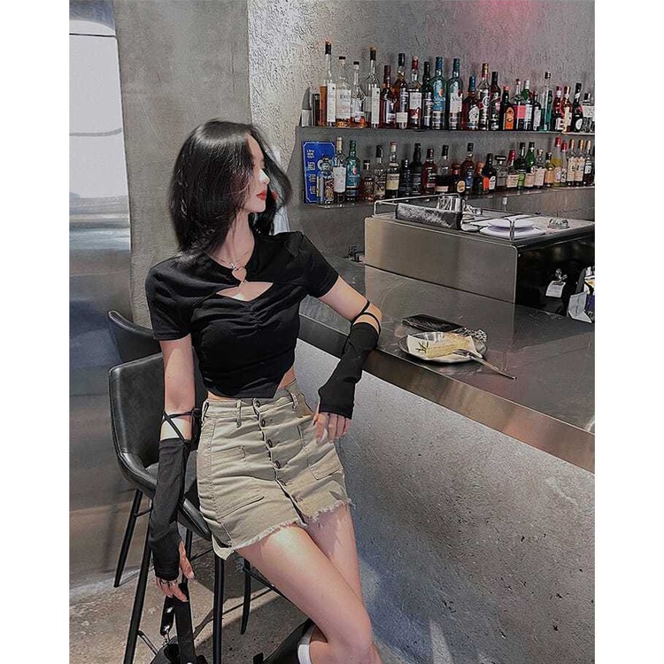 Áo baby tee Thun croptop Tay Ngắn Hở Rốn Dáng Ôm Phong Cách Harajuku Thời Trang Mùa Hè Hàng Mới Dành Cho Bạn Nữ