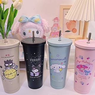 Sanrio bình nước giữ nhiệt 750ml hình hello kitty kuromi my melody cinnamonroll dễ thương