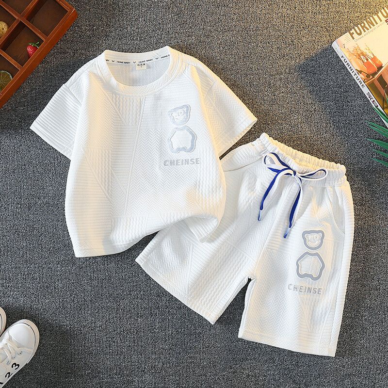 Bộ Quần Áo Tay Ngắn Thiết Kế Mỏng Năng Động Thời Trang Mùa Hè Dành Cho Bé Trai