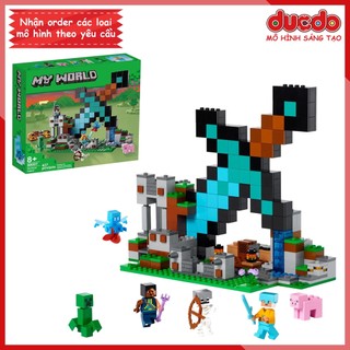 68007 lắp ghép minecraft tiền đồn cất giữ kiếm kim cương - đồ chơi xếp hình mô hình 21244