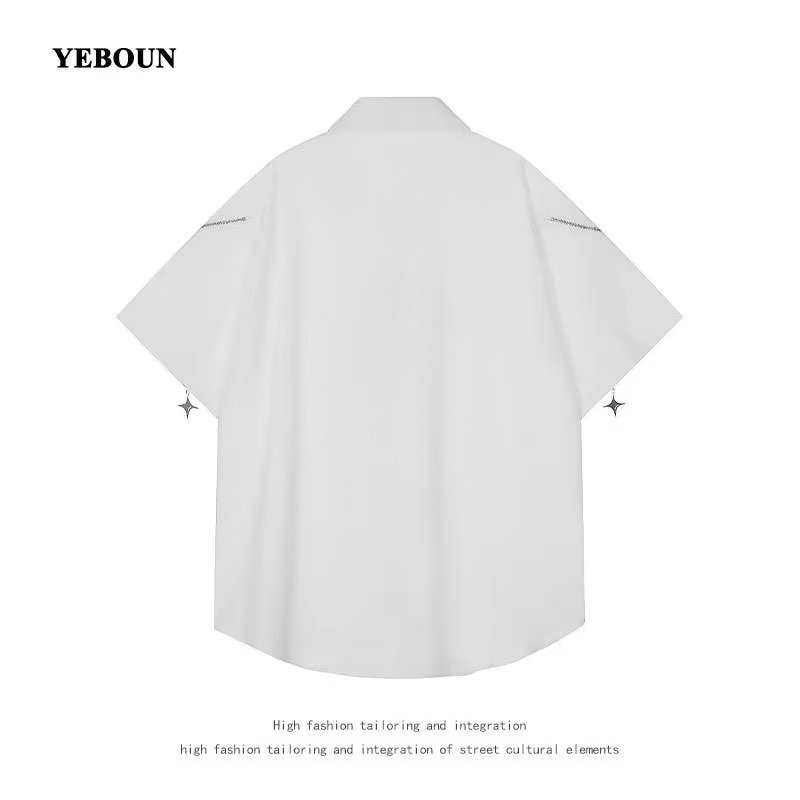 Áo Thun POLO Tay Ngắn Dáng Rộng Có Khóa Kéo Phong Cách Đường Phố Mỹ Thời Trang Cho Nam Và Nữ