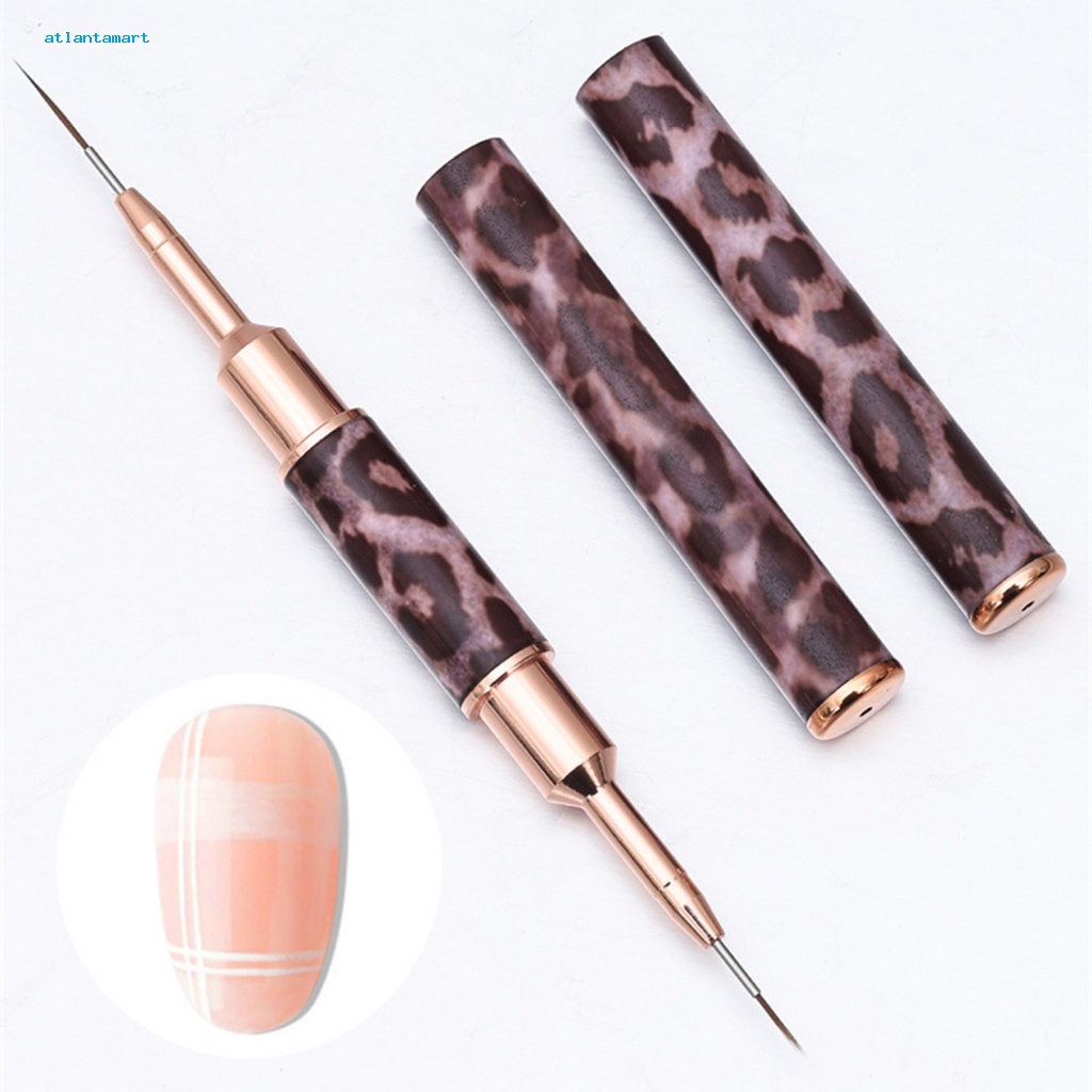 Túi Đựng Đồ Dùng Cao Cấp Tiện Dụng| Bút Trang Trí Móng Tay Hai Đầu Lông Siêu Mềm Mịn Họa Tiết Da Báo DIY