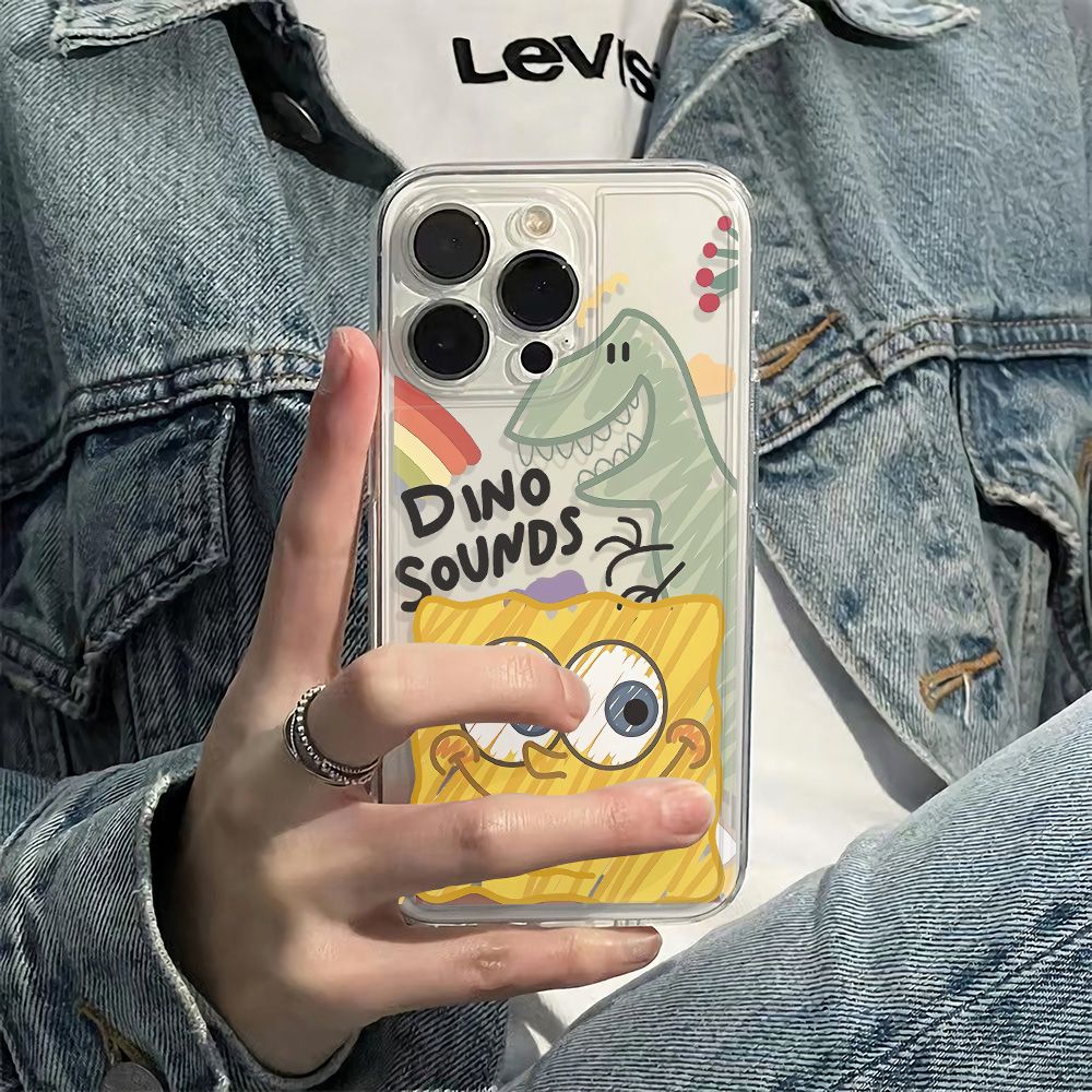 ✅Ốp Điện Thoại Mềm Chống Sốc Họa Tiết SpongeBob Đơn Giản Cho Iphone 12 Plus 11786In1314 Pro max