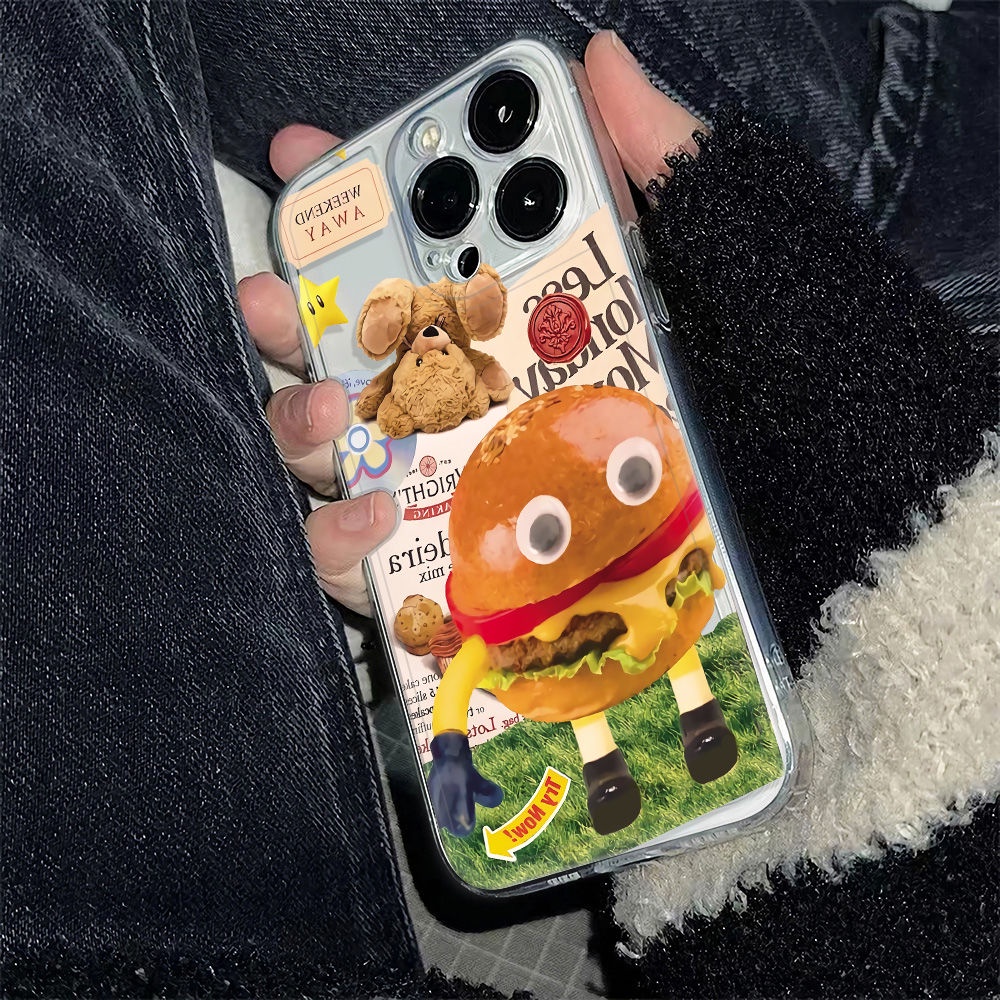 ✅Ốp Điện Thoại Mềm Chống Sốc Họa Tiết Hamburger 1311 7814pro Apple 6Inplus iPhone12 max