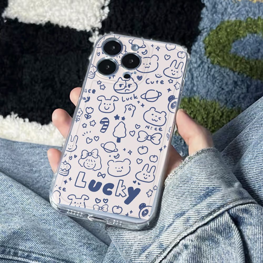 ✅Ốp Điện Thoại Dẻo Họa Tiết Graffiti Đơn Giản Chống Sốc Cho iPhone12plus 13 JGFU 11786In 14pro max