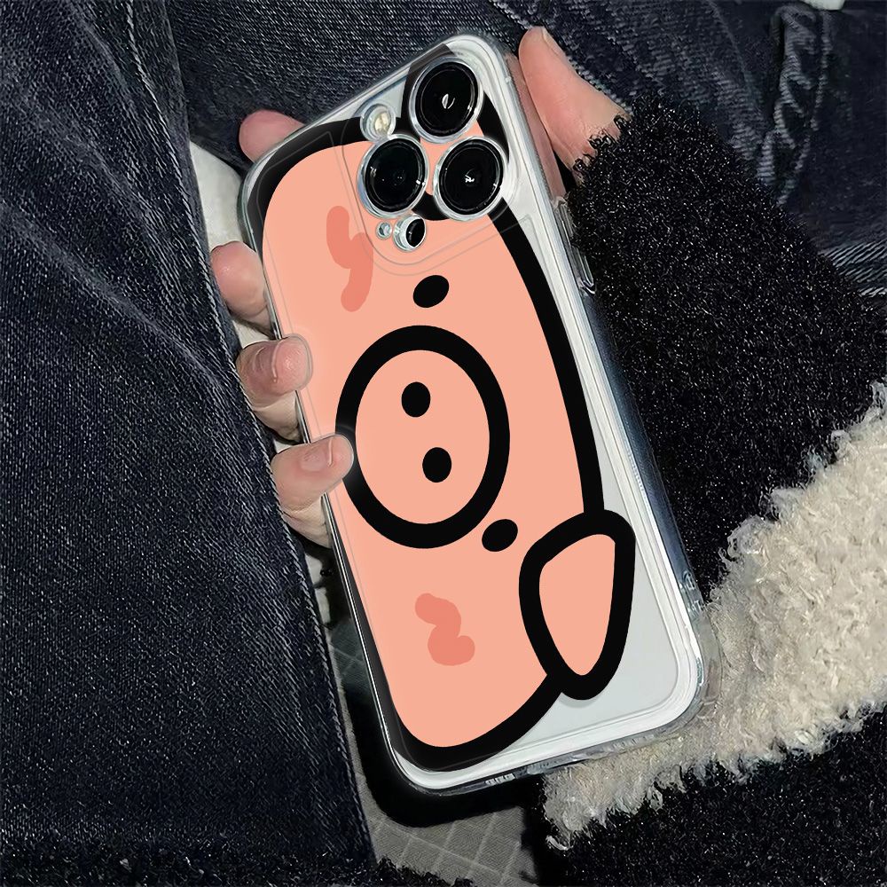 ✅Ốp Điện Thoại Mềm Chống Sốc Họa Tiết Heo Hồng 1MZY Cho iPhone12 1314pro Max116In78 plus