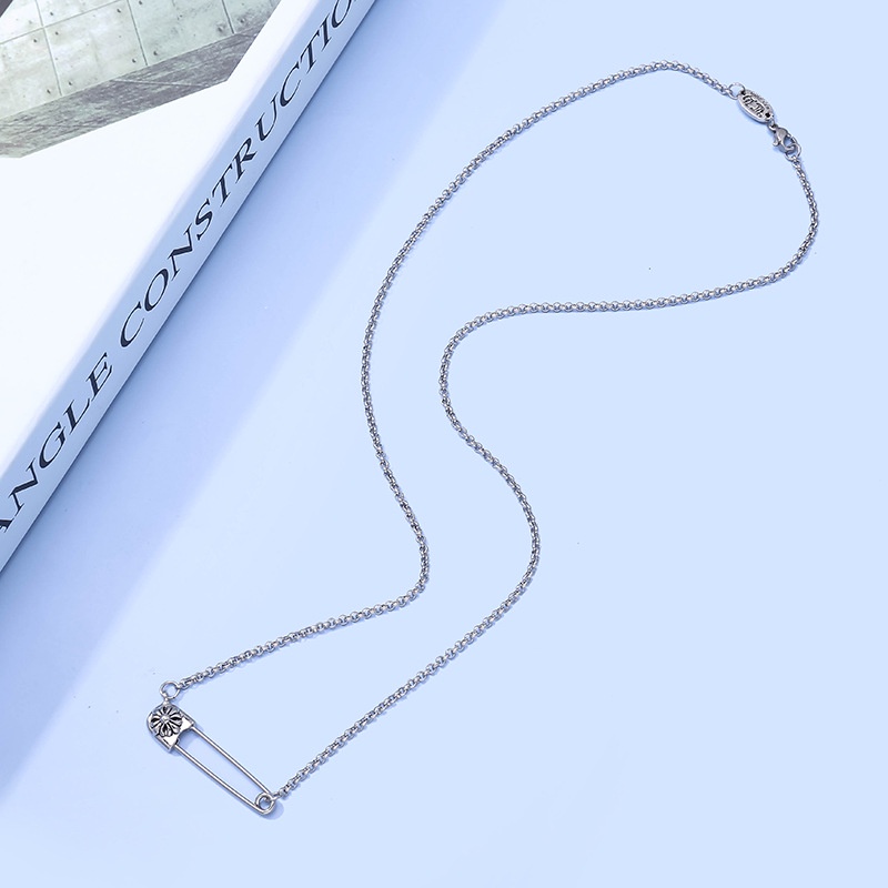 Dây Chuyền Thép Titan Mặt Thánh Giá Kẹp Giấy Độc Đáo Phong Cách Retro Nhật Hàn Thời Trang Cho Nữ