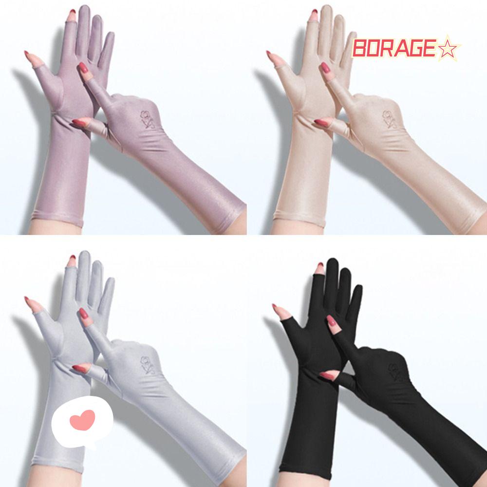 Găng Tay Chống Nắng Dài Đến Giữa Bắp Chân Mỏng Cho Nữ